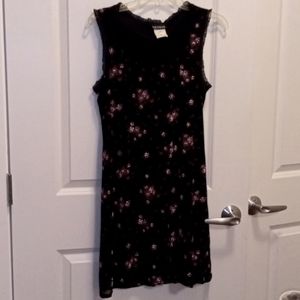Large Denial dress black/lace neck and arm lace, EUC